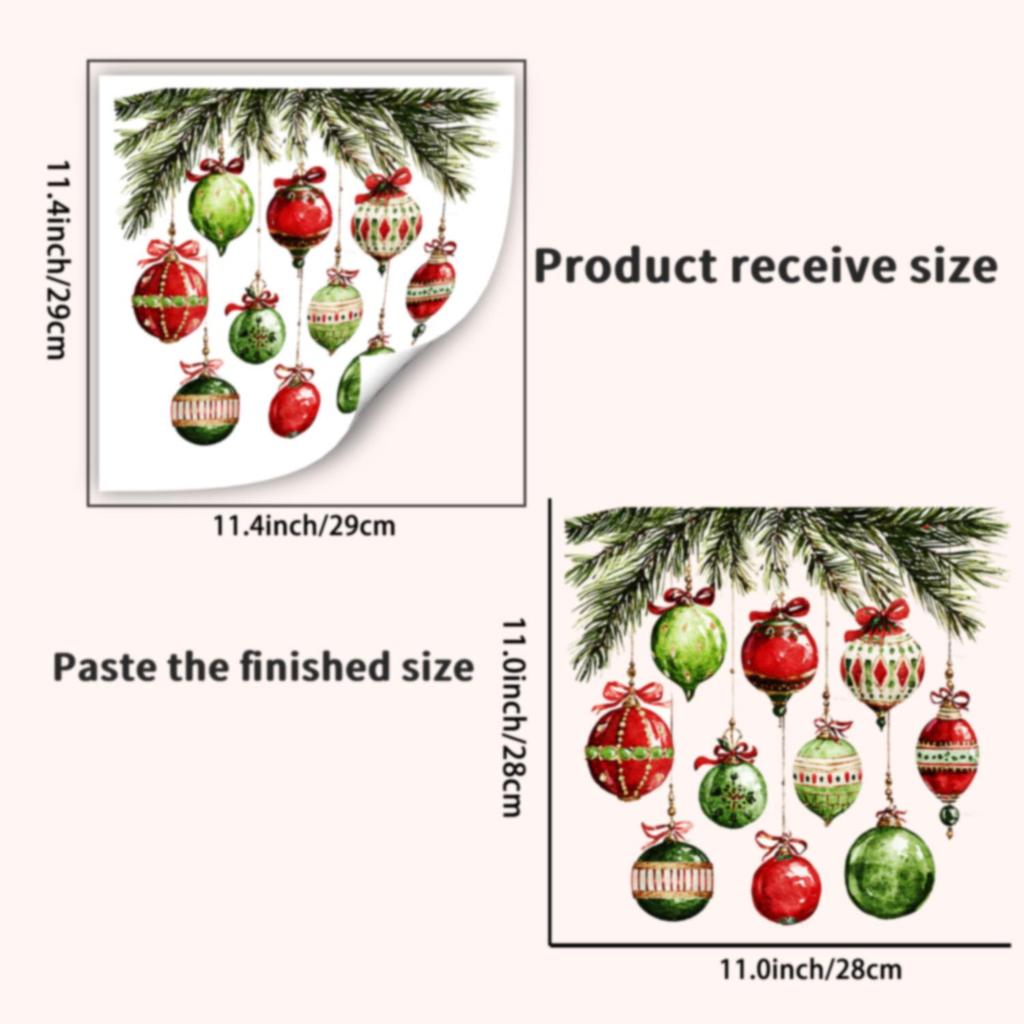 Christmas Holiday Bathroom Wall & Toilet PVC Stickers - Festive Home Decorations