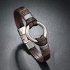 1Pc Fashion Trendy Men's Bracelets, Simple and Versatile Multi-layer Woven Men's Cowhide Bracelets, Street Retro Bracelets