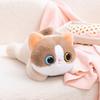 Cute Black Cat Plush Pillow Soft Siamese Kitten Stuffed Animal with PP Cotton Cuddly Bedroom Decor Birthday Gift for Girls Cat Lovers