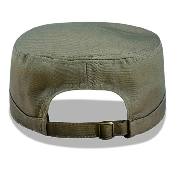 Versatiles Armies Green Hat Man Casual Checkered Lining Hat Back Closed Flat Hat for Everyday Use and Outdoor Activity