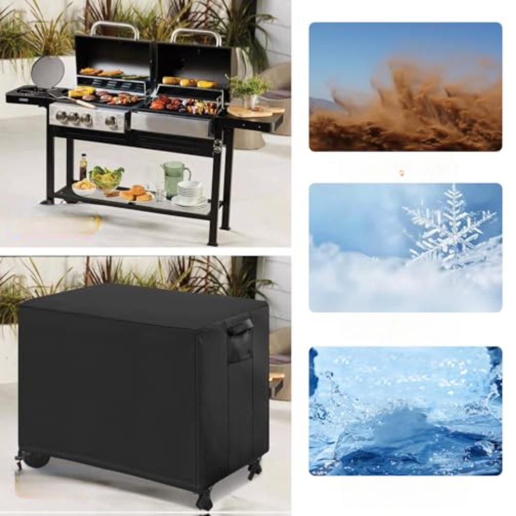 600D Oxford Fabric Grill Cover for Flat Top Propane Griddle Fits ForTRAEGER Flatrock with Elastic Bottom and Handles