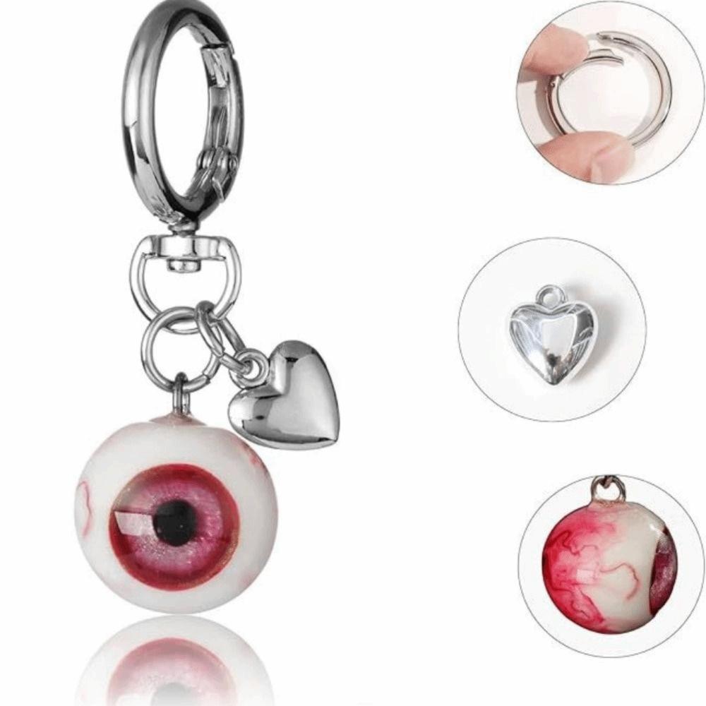 Eyeball Charms Halloween Eyes Keychain Goth Style Eye Keychain  Halloween Accessories