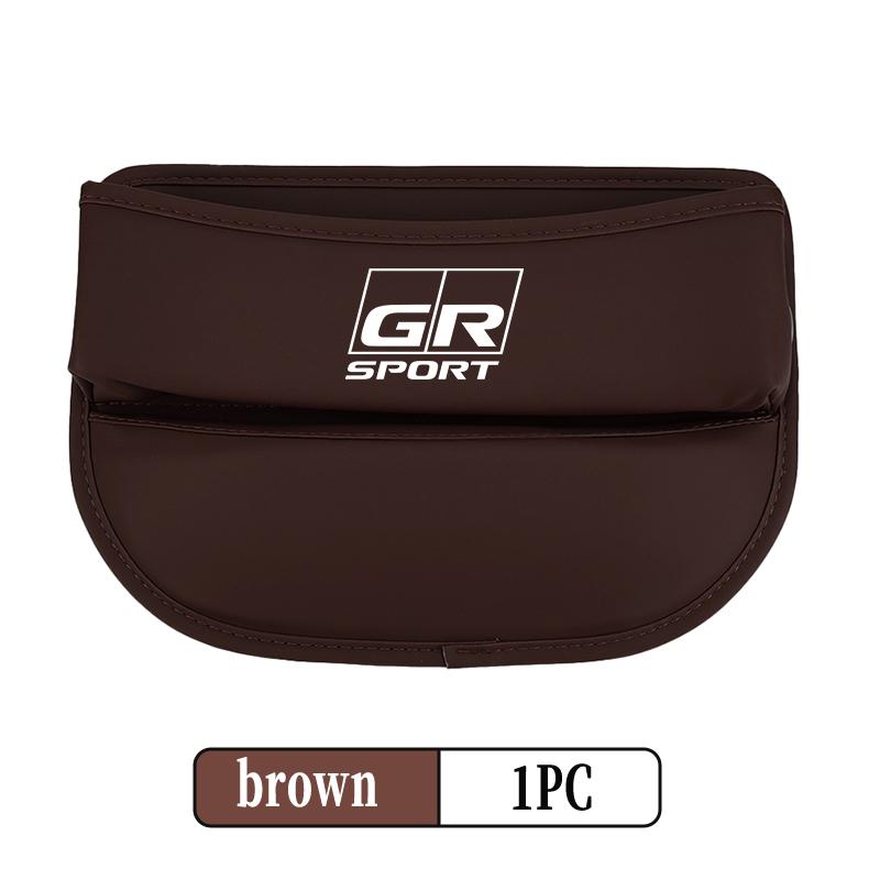 For Toyota Car Seat Organizer Leather Crevice Storage Box Auto Accessories GR MN Corolla Yaris Aygo Prius RAV4 Crown CHR Camry