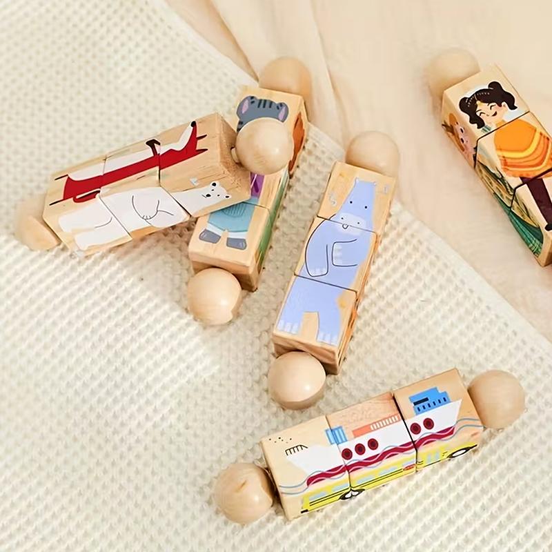 1Pc Wooden Montessori Toy Hand Bell Toy Baby Mobile Musical Rattle Toy Children Stroller Classic Educational Toys Kid Gifts