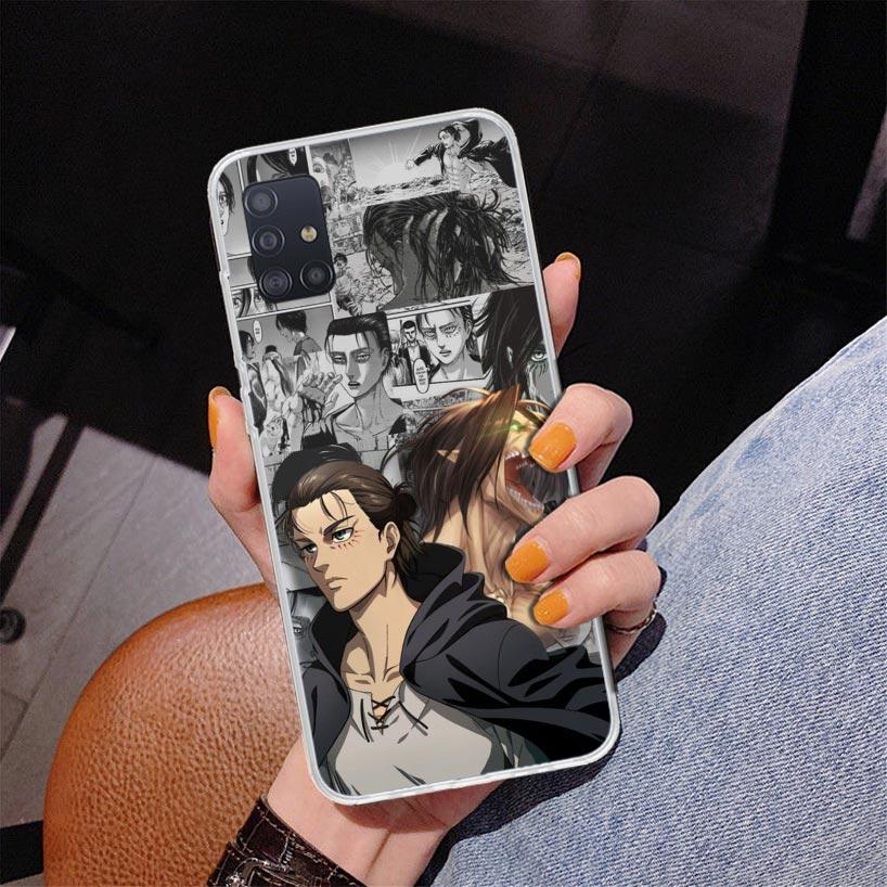 Attack Anime Phone Case For Samsung Galaxy A52 A32 A22 A12 A51 A31 A50S A30S A20S A10S Note 20 Ultra 10 Plus S10 A72 A71 Galaxy