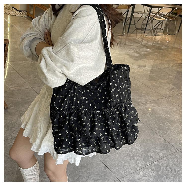 Bag Women's Small Floral Seaside Portable Bucket Bag New Fashionable Girl Vegetable Basket Handbag