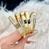 Titanium steel bracelet gold high version temperament zircon bracelet women's light luxury fashion elegance does not fade simple bracelet