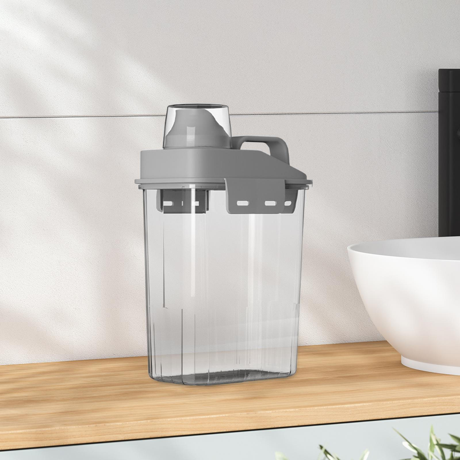 

Контейнер-дозатор для стирального порошка с ручкой-крышкой, дозатор для риса серый