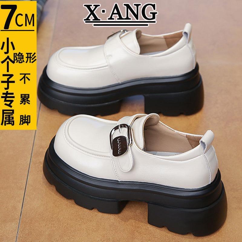 

бисквитный толстая подошва см увеличение высоты маленькая женская обувь натуральная кожа детская толстый каблук маленькая кожаная обувь одинарная обувь 39