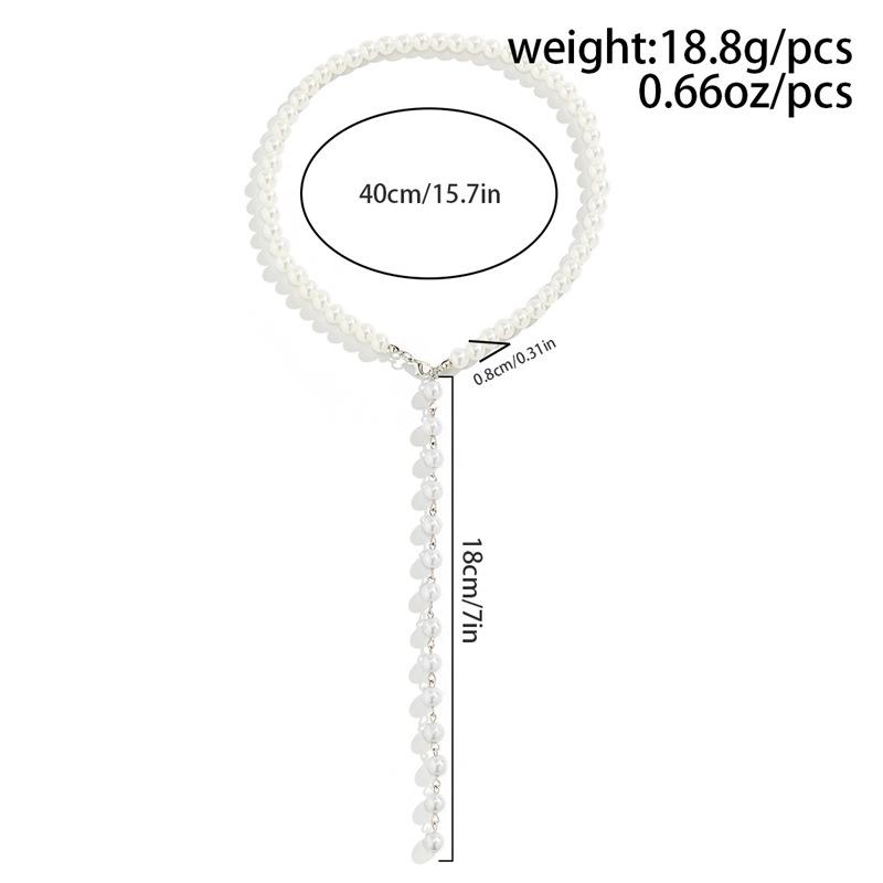 Collana con Ciondolo a Nappa Lunga con Perle Semplici Choker da Donna Accessori per il Collo Estivi da Spiaggia Catena per la Clavicola Gioielli Bohemien Regalo
