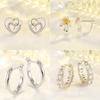 New 925 Sterling Silver Earrings Heart Fashion AAA Zircon For Women Exquisite Student Girlfriend Jewelry Accessories WeddingGood Product