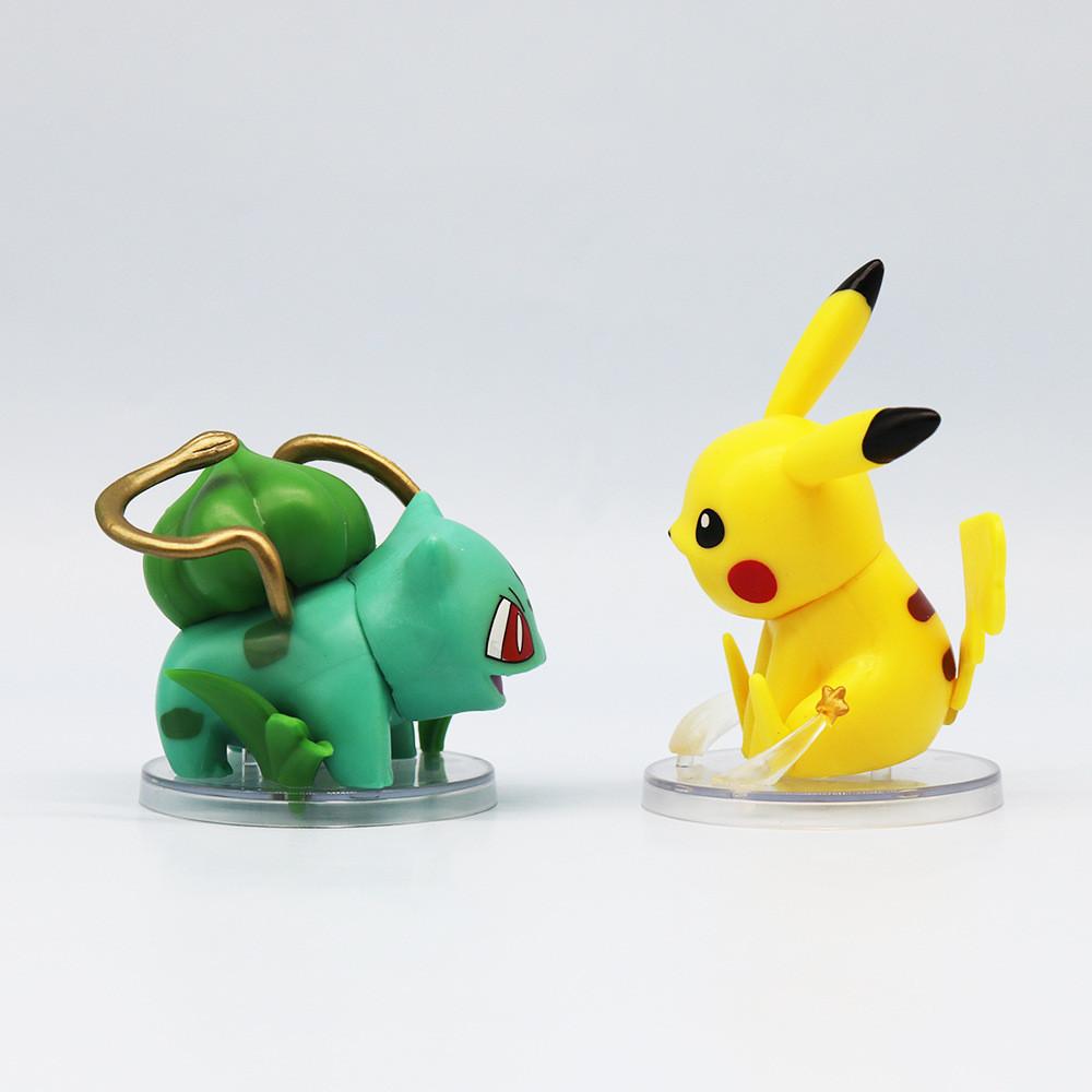 Psyduck Bulbasaur Charmander Squirtle Eevee Model Doll Set Ornament