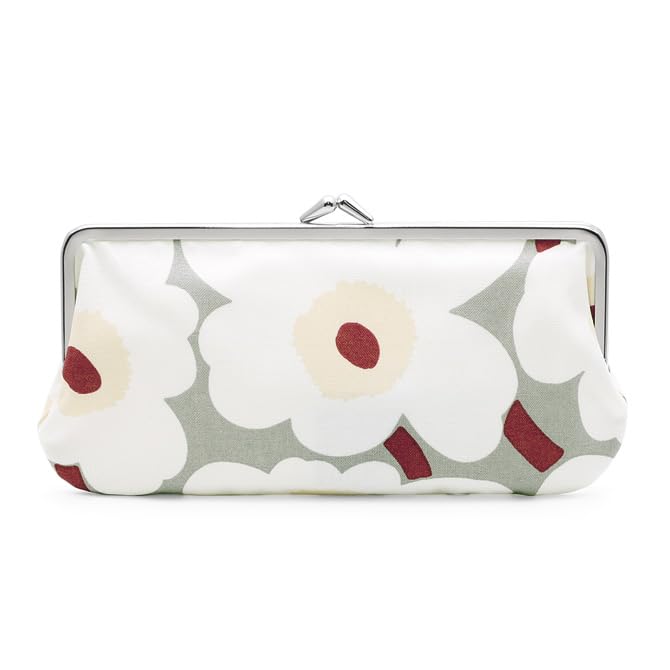 Marimekko Mini Unikko Purse Pouch Red X Light Gray X White X 9x19cm 073791 915 Mini Unikko Silmalasi Kukkaro Purse Cosmetic Pouch Makeup Pouch Cute
