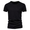 Summer Men's Solid Bamboo Cotton V-Neck T-Shirt - Hot Selling European & American Style