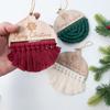 6pcs DIY Woven Rope Christmas Tree Ornaments Unfinished Wood Slices Decorations