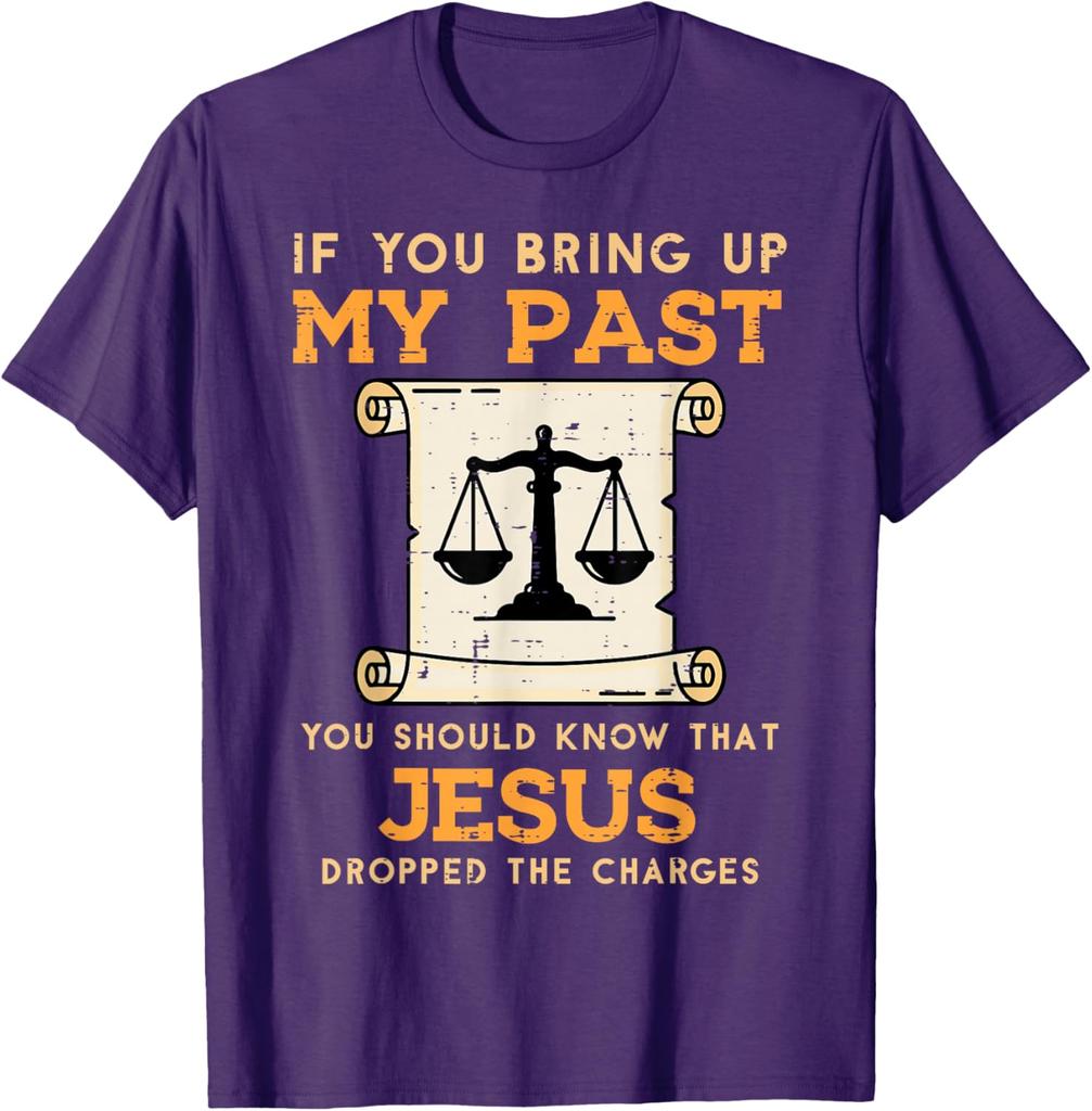 Jesus Dropped The Charges Christian Faith Graphic Tee Men Women Casual Short Sleeve TShirt
