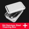 6inch Cleaning Box 304 Stainless Steel Instrument Storage Tray Cleaning Box with Lid