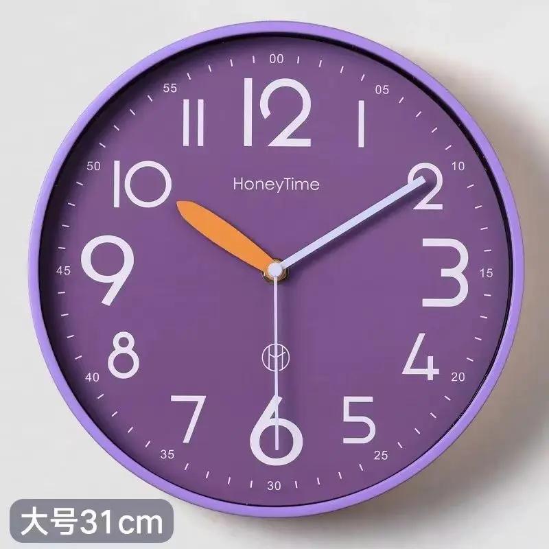 Simple Modern Silent Clocks Creative Artistic Bedroom Living Room Study Mute Wall Hanging Clock Watch Home Decoration