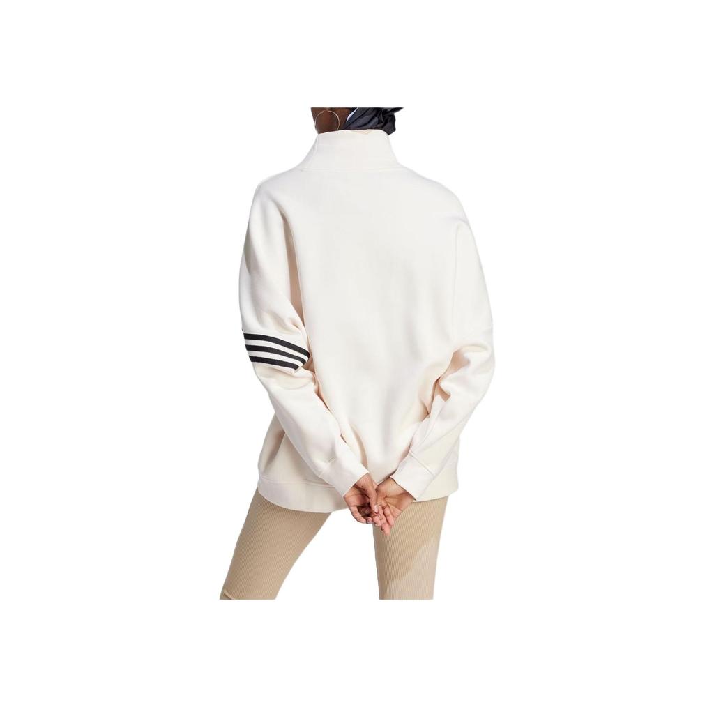 Adidas Originals Women Adicolor Oversized High Neck Sweatshirt Wonder White II8066