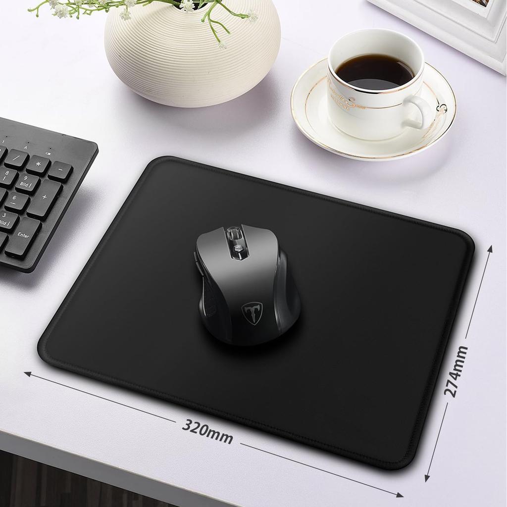 CreGear Musmatta Medium Spelmusmatta 320x274x3mm Spel Arbete Optisk Laser Musmatta Svart Svart Halkfri