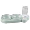 Pet Water Food Bowl Tilt Design Prevent Slip Detachable Cat Dog Feeding Dish with Waterer Bottle
