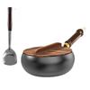 Traditionelle Schmiedeeisen Wok Pfanne 24cm Eisen Kochgeschirr mit physikalischer Antihaft-Technologie Beschichtungsfrei Chinesische Pfanne