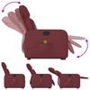 Vidaxl Lift Recliner Massage Chair, Reclining, Wine Red, Eco-Leather