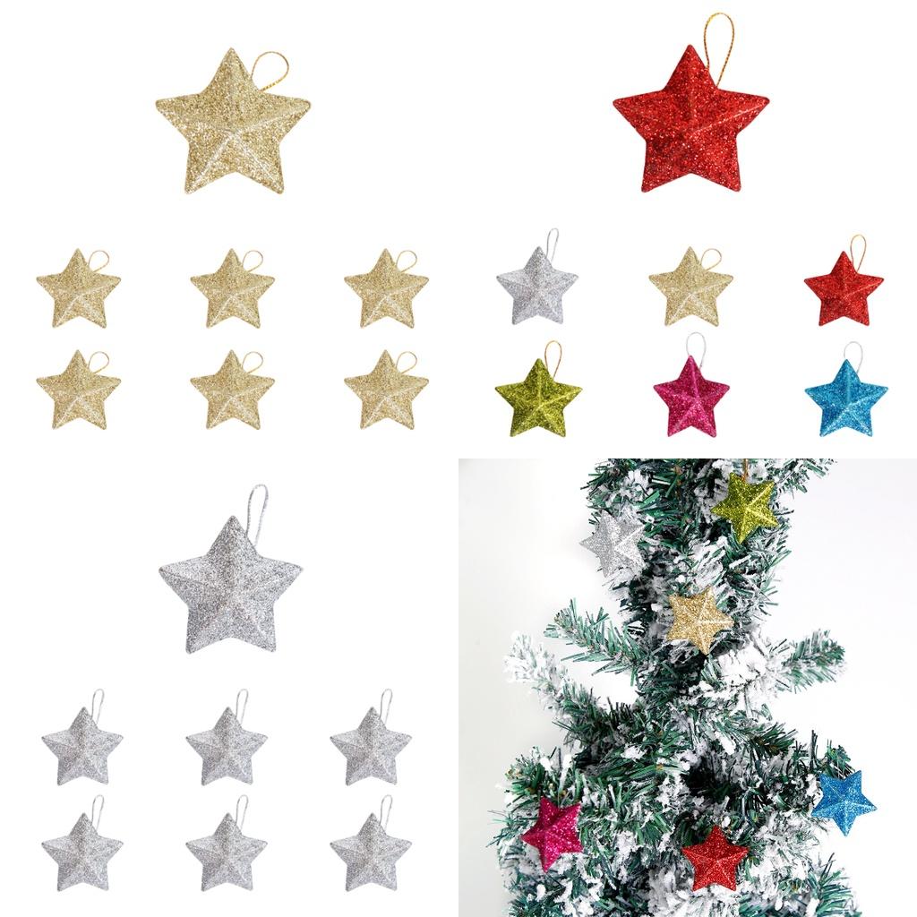 Eye-catching 3d Christmas Star Tree Ornaments Festive Decorations For Xmas Festivities