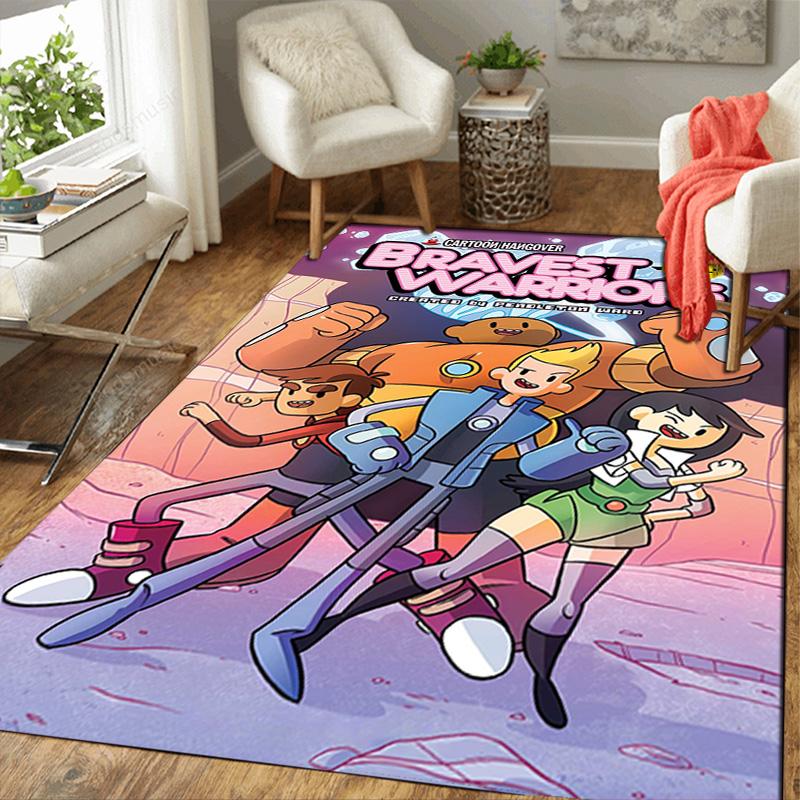 Brave Warrior-themed Pattern Design Rug Floor Mat for Living Room or Bedroom Soft and Comfortable Carpet a Gift for Birthday and Holiday.