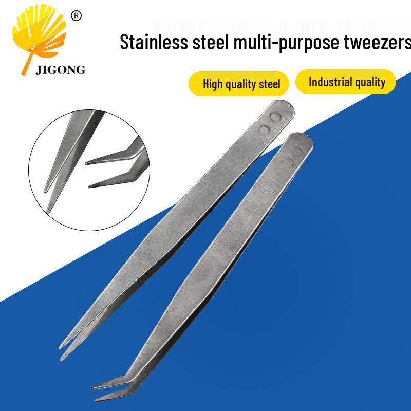 Stainless Steel Precision Tweezers Set for Household DIY and Repair Stainless Steel Tweezers - Straight Tip