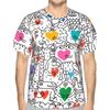 Herren Mode 3D Gedrucktes Herren T-Shirt Rundhals Kurzarm Trendige Streetwear