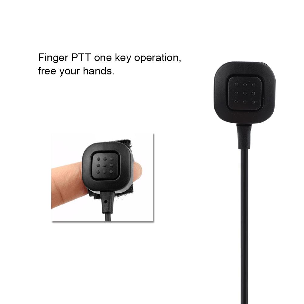Throat Shock Headphone Extendsible Finger PTT Ear Airway Throat Wheat for BaoFeng UV5R BF888S