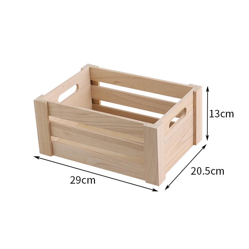 In-Stock Solid Wood Retro Basket for Snacks, Toys, Sundries, and Supermarket Display