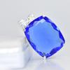 87.9 Ct Blue Sapphire CERTIFIED 925 Sterling Silver Cushion Gemstone Pendant AI-102-NS