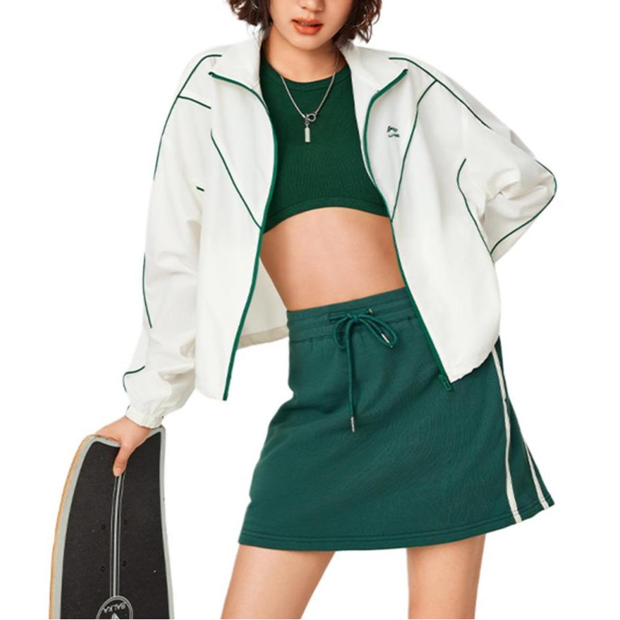 Li-Ning Sport Lifestyle Serie Stehkragen Colorblock Windbreaker Damen Oberbekleidung Off-White AFDU540-1
