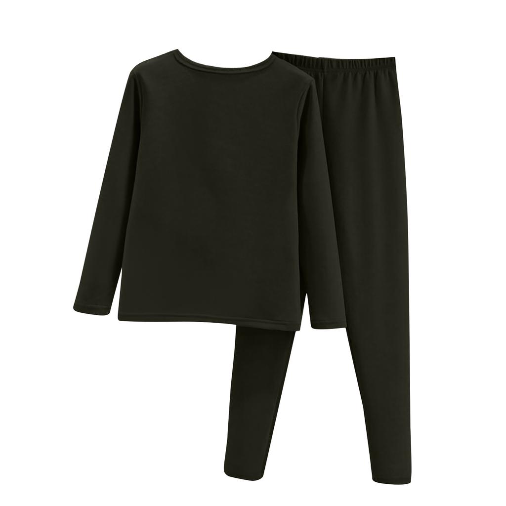 Ladies' Casual And Comfortable Round Neck Warm And Plush Sleepwear And Sleeping Pants Plus Plus Plus Size Inner Set