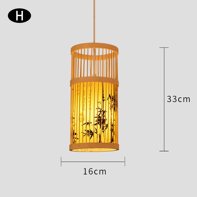 Chinese Style Bamboo Art Chandelier Creative Zen Teahouse Restaurant Hotel Hot Pot Shop Decor Hanging Bamboo Art Lamp Cover