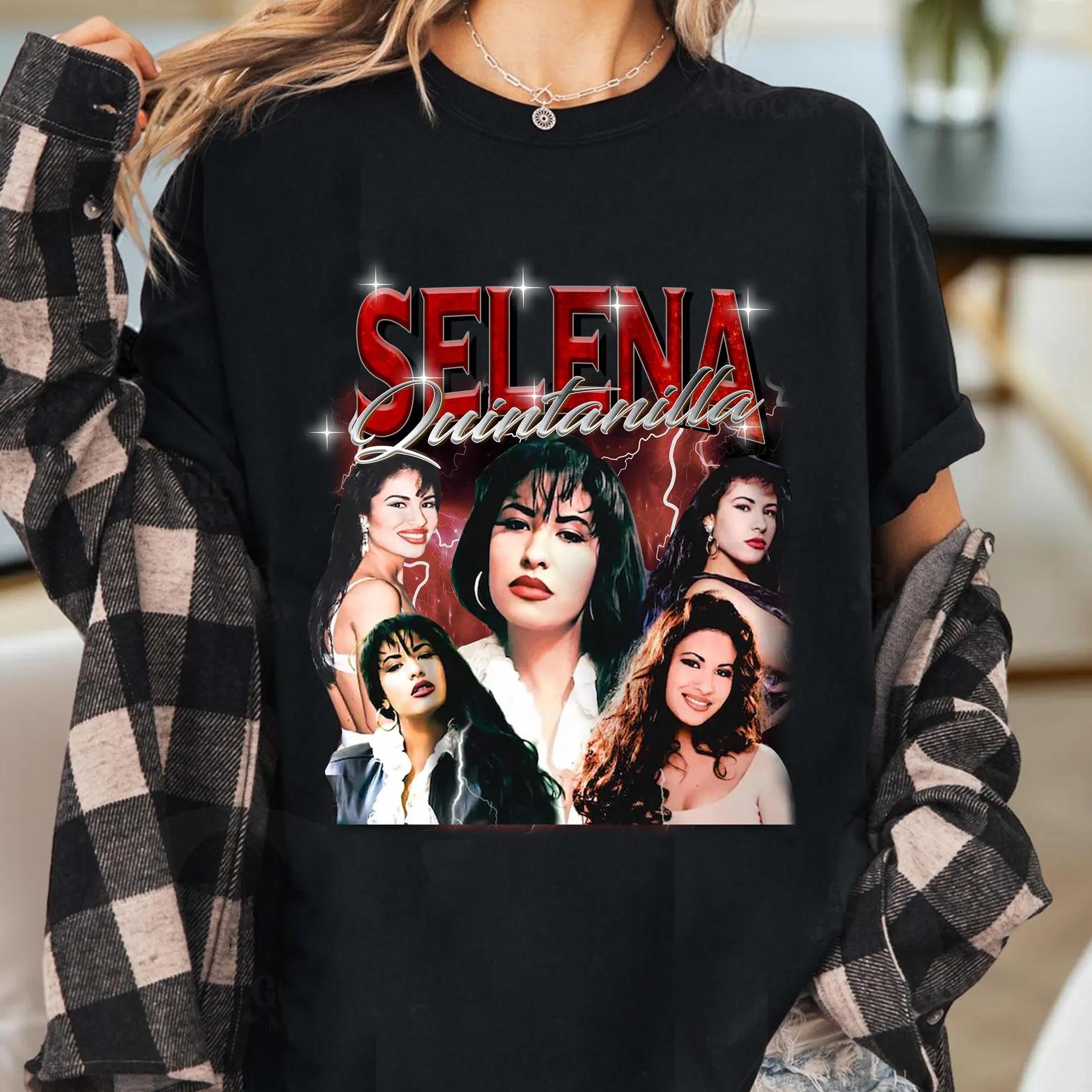 

Selena Quintanilla Retro Pattern Printed Shirt 90s Retro Latin Music Tshirt A Fan Gift Suitable for Both Unisex and Women S