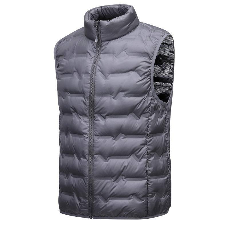 Down vest men's autumn and winter graphite vest vest light down vest men's jacket solid color top