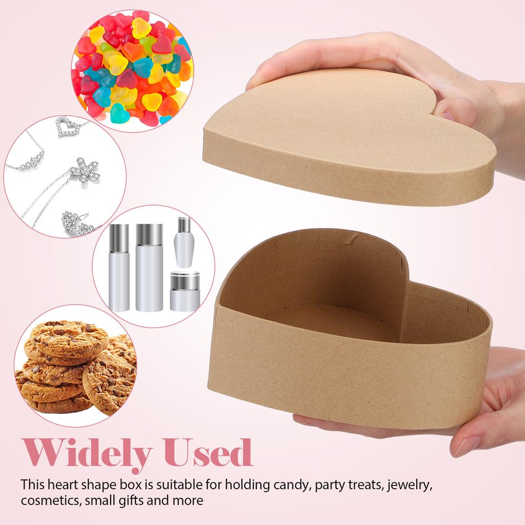 Heart Shaped Presentation Present Box DIY Valentine's Day Present Box Heart Shaped Flower Box Floral Present Box Kraft Paper Box