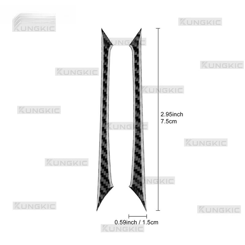 Real Soft Carbon Fiber Sticker For Fiat 500 500C/Abarth 595 595C /695 695C 2016 2017 2018-2024 500e 16-19 Car Gear Storage Strip.