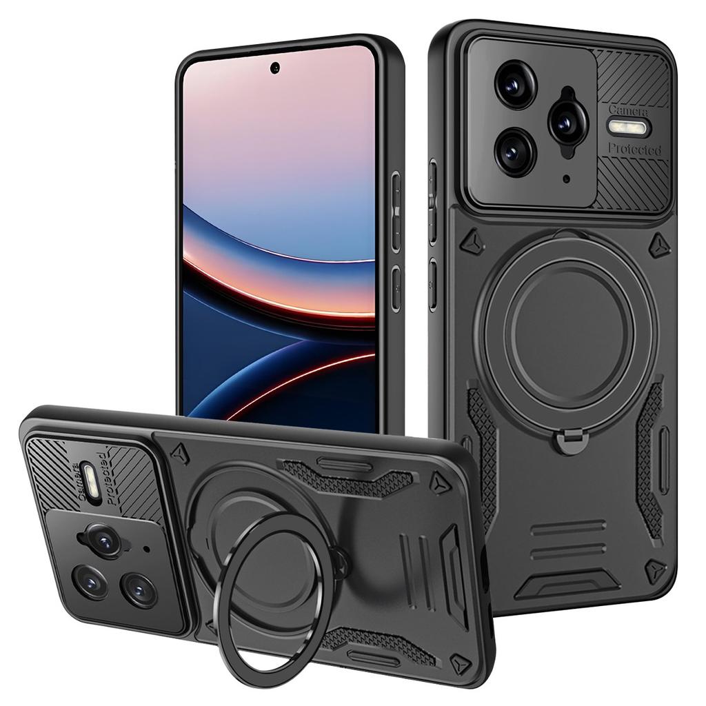 Phone Case for Xiaomi Poco F7 Ultra 5G/Redmi K80 Pro 5G Magnetic Case Shockproof TPU + PC Phone Back Cover with Kickstand