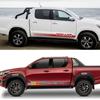 For Toyota Hilux Vigo Revo Pickup Door Side Stripes Sticker Truck Graphics Vinyl Decor Covers Car Decals Auto Tuning Accessories