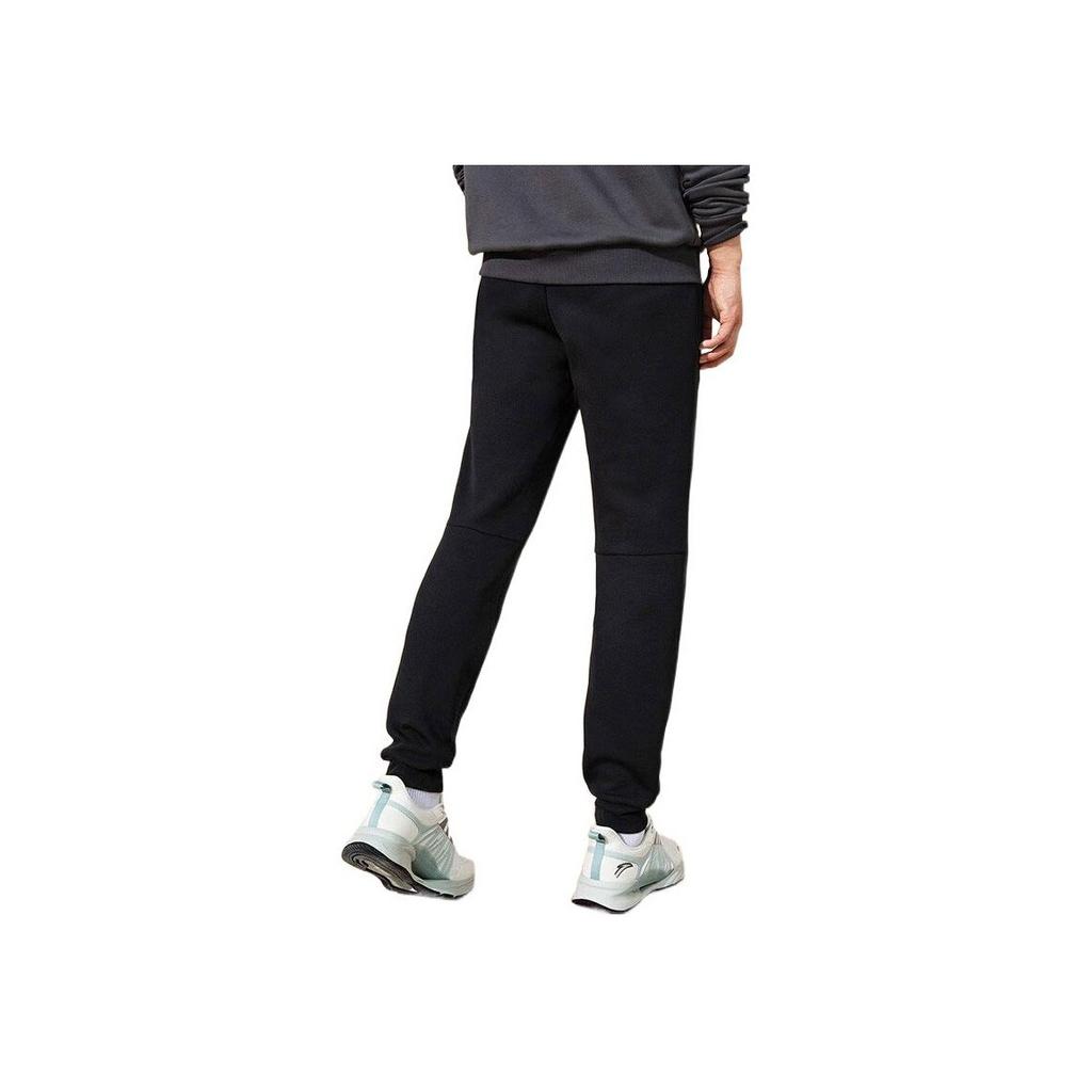 Anta SS22 Solid Color Logo Patch Sports Pants Men Bottoms Black 152237309-1