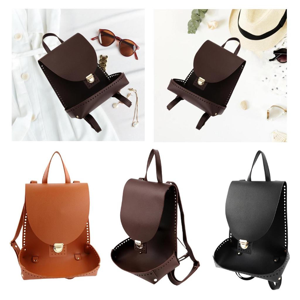 DIY Backpack Making Set PU Leather Handwoven Bag Crochet Bag Bottom Base