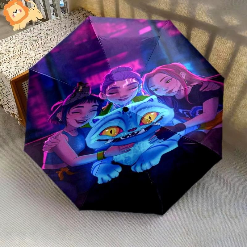 Dynamic Warriors: Action Adventure Folding Umbrella 8 Paraphenoid Bones Travel Three Folds Umbrella Outdoor