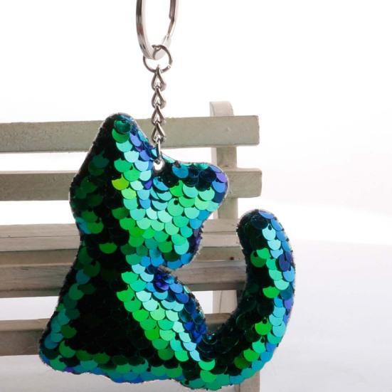 Roztomilý reflexní flitrový přívěsek s přívěskem na klíče s přívěskem na klíče jako dárek