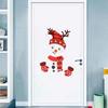 Graffiti Christmas Snowman Stickers PVC Snowman Door Decal Snowman Refrigerator Sticker  Window