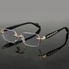 Mens Retro Transparent Lens Anti Blue Light Glasses Full Frame Design Unisex HD Eyewear Fashion Accessory