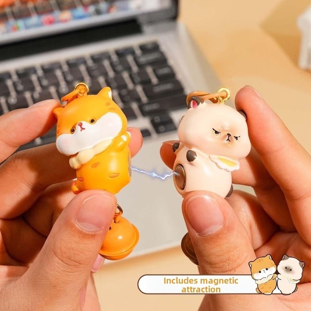 2 st Hartsmagnetiska Djurhalsband Hund Ryggsäck Nyckelring Par Nyckelringar Alla Hjärtans Dag Present